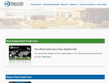 Tablet Screenshot of dinersclub.co.nz